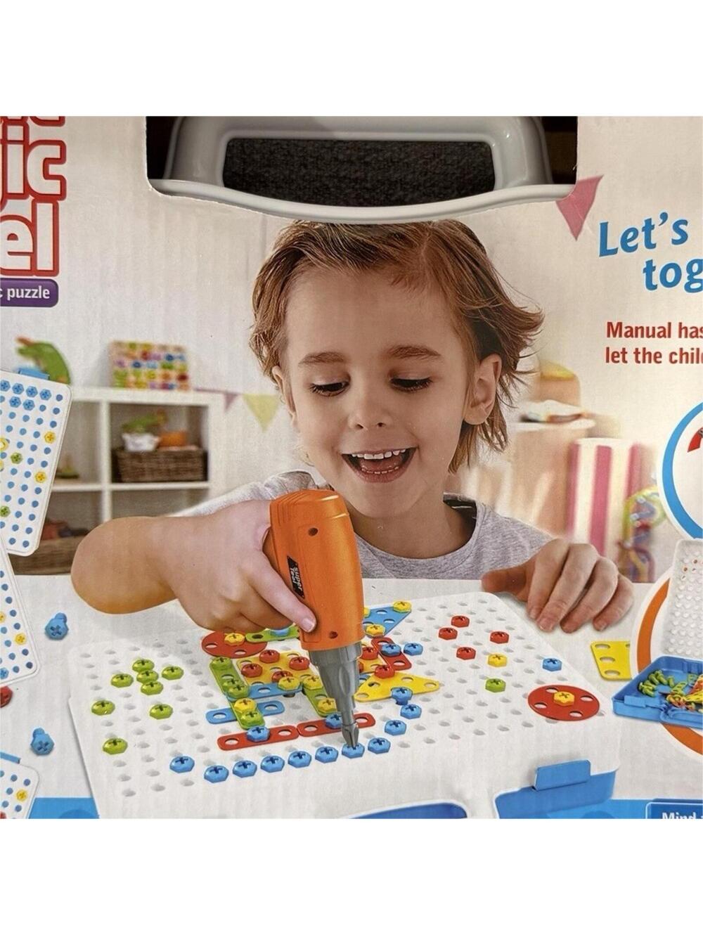 Creative Magic Panel Mosaic Puzzle Set 151+ Pieces Ages 3+ Drill Manual